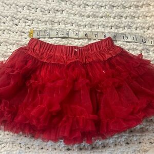 Red Ruffled Kids Skirt 24 m tutu